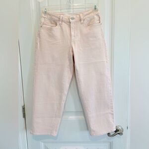 Lands' End Pink Denim Wide Leg